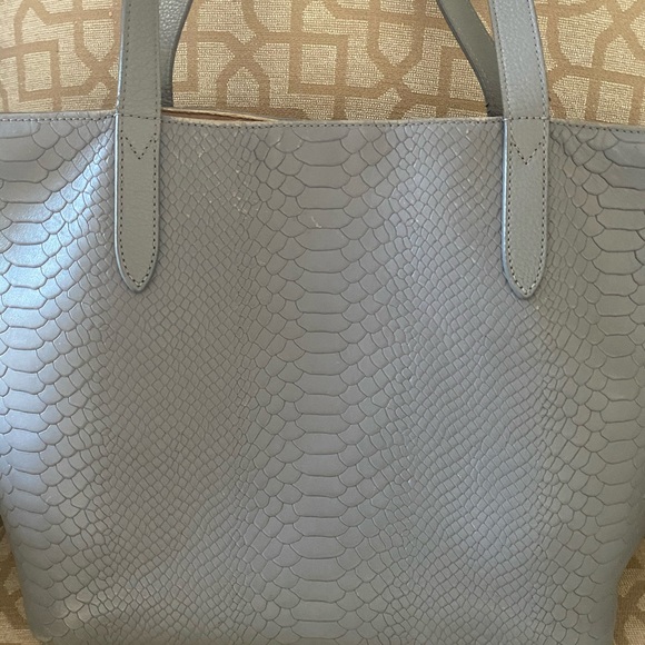 COPY - Gigi New York Embossed Python Leather Tote - Picture 2 of 7